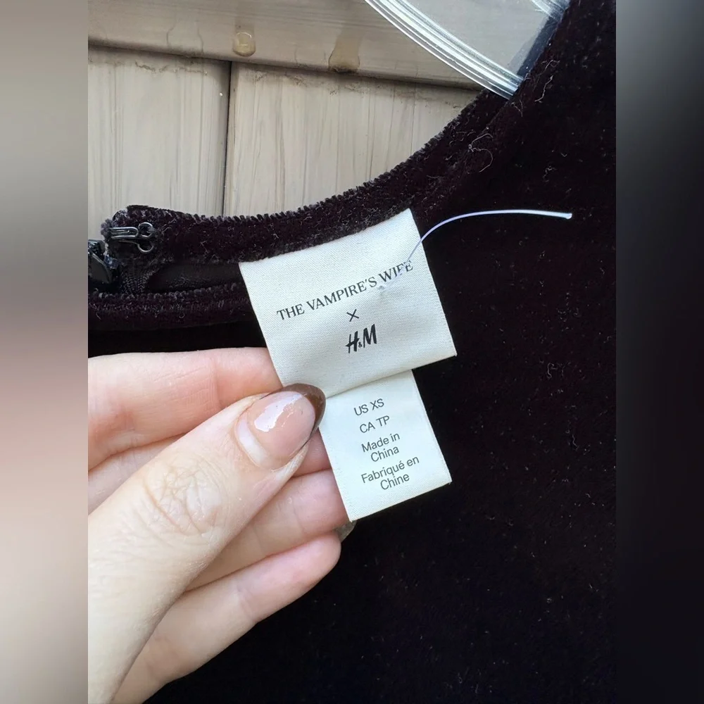 H&M x The Vampires Wife Designer Collab Limited Collection lace & Velvet Dress